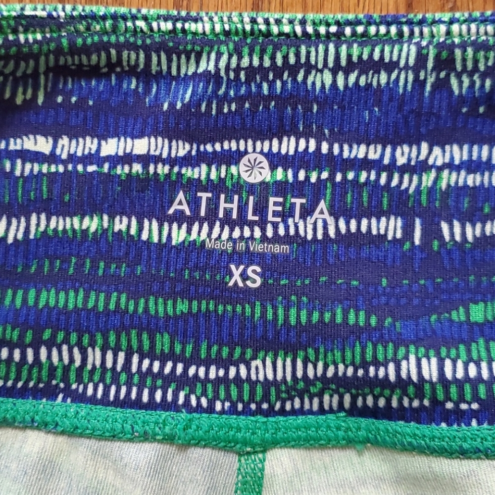 Athleta Retreat Chatarunga Green and Blue Leggings - Picture 4 of 6
